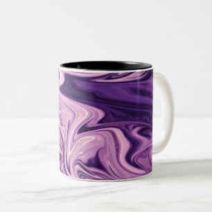 Taza Bicolor Patrón de arte de galaxia azul