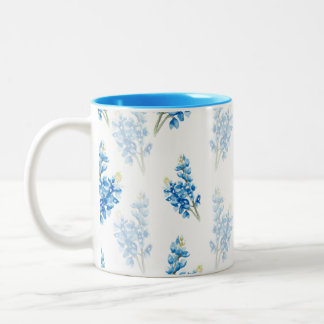 Taza Bicolor Patrón de Bluebonnet
