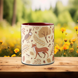 Taza Bicolor Patrón de caída escandinavo elegante