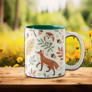 Taza Bicolor Patrón de caída escandinavo elegante