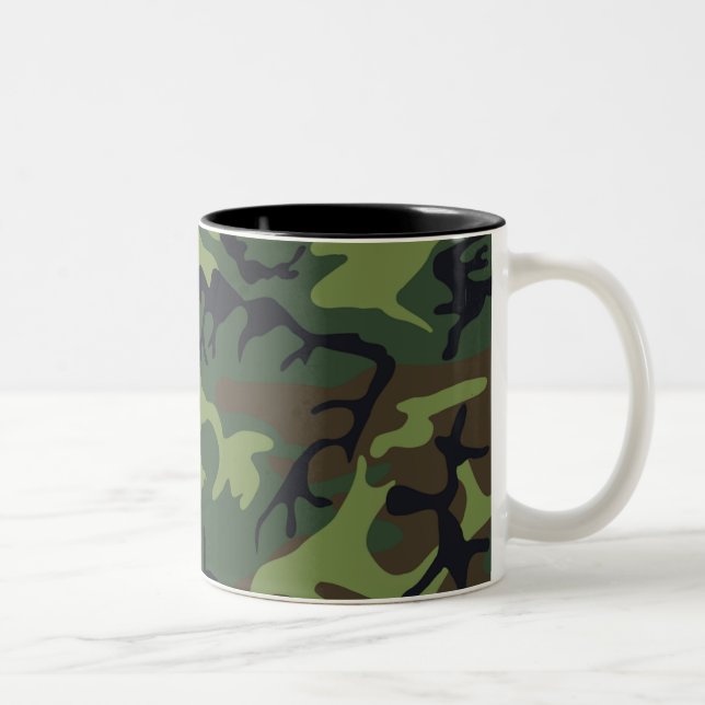 Taza Bicolor Patrón de camuflaje verde (Derecha)