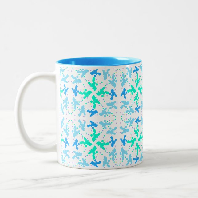 Taza Bicolor Patrón de Caniche (Izquierda)