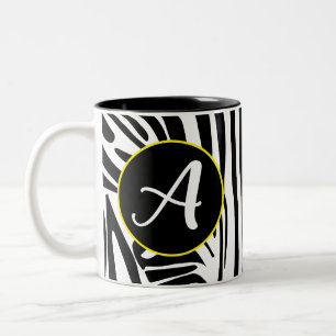 Taza Bicolor Patrón de cebra