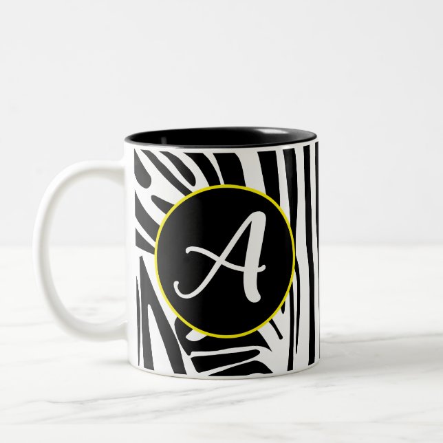 Taza Bicolor Patrón de cebra (Izquierda)