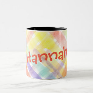 Taza Bicolor Patrón de color de agua sin foco - almacenador