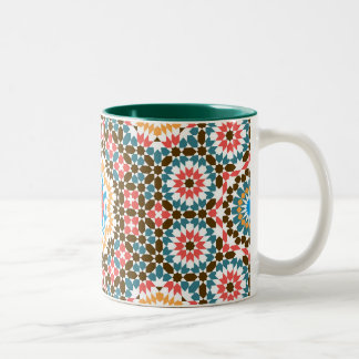 Taza Bicolor Patrón de estilo marroquí