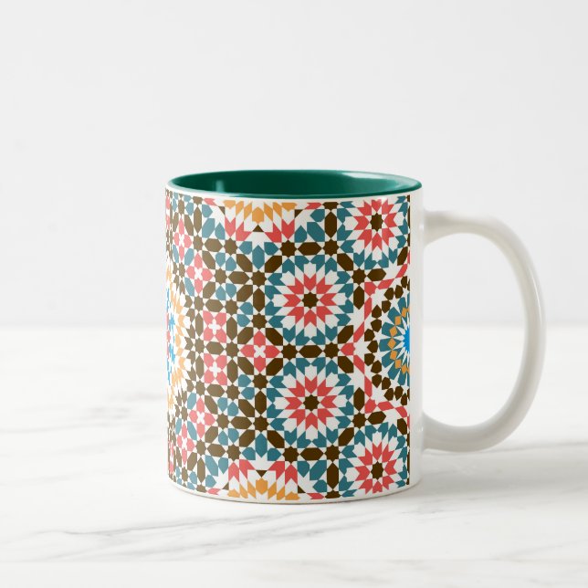 Taza Bicolor Patrón de estilo marroquí (Derecha)