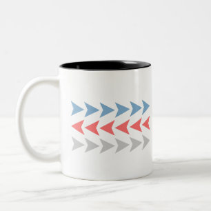Taza Bicolor Patrón de flecha