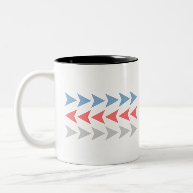 Taza Bicolor Patrón de flecha (Izquierda)