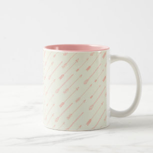 Taza Bicolor Patrón de flechas esquemáticas