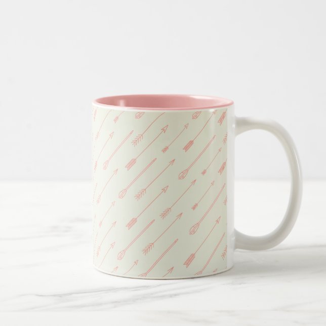 Taza Bicolor Patrón de flechas esquemáticas (Derecha)