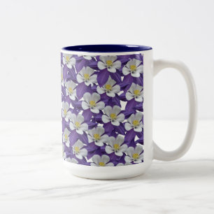 Taza Bicolor Patrón de flor de columna