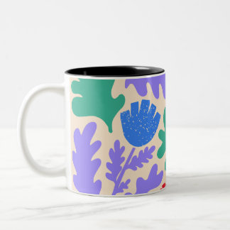 Taza Bicolor Patrón de formas geométricas vibrantes