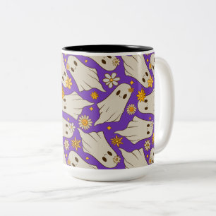 Taza Bicolor Patrón de Halloween de fantasías cortas