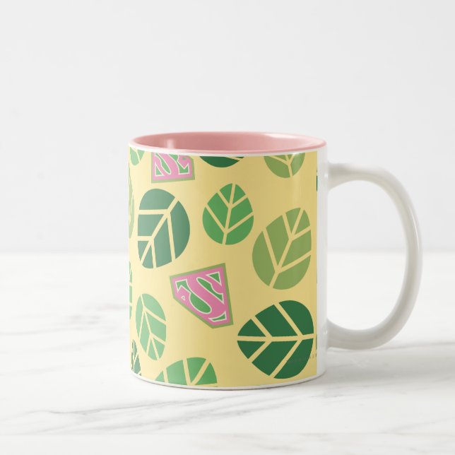 Taza Bicolor Patrón de hoja superchica (Derecha)
