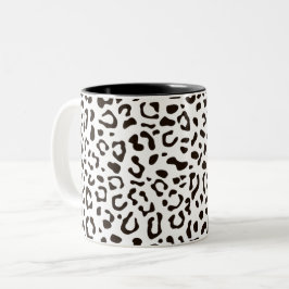 Taza Bicolor Patrón de impresión de Leopard de moda