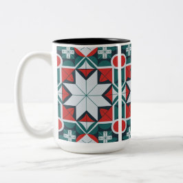 Taza Bicolor Patrón de Kaleidoscope