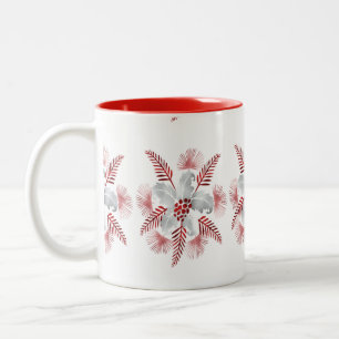 TAZA BICOLOR PATRÓN DE LA HOJA.MUG DE CAFÉ DE DOS TONOS PNG