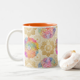 Taza Bicolor Patrón de Mandala