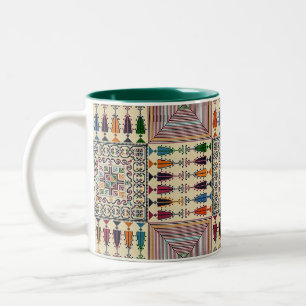 Taza Bicolor Patrón de Marruecos vintage