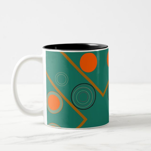 Taza Bicolor Patrón de mugre verde (Izquierda)