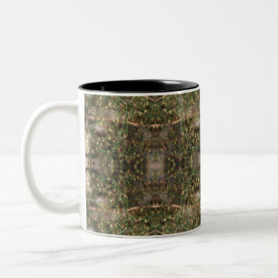 Taza Bicolor Patrón de Pequeñas Flores Silvestres Vida Silvestr