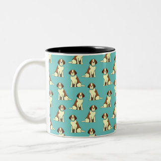 Taza Bicolor patrón de perro