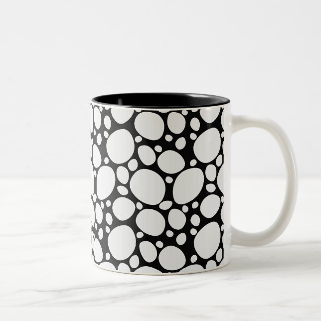 Taza Bicolor Patrón de perro de Dalmacia (Derecha)