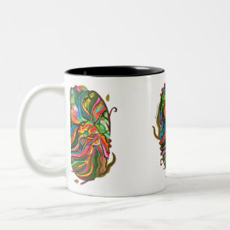 Taza Bicolor Patrón de portal abstracto original
