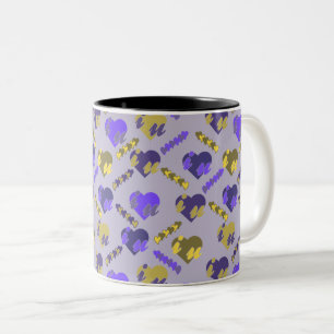 Taza Bicolor Patrón de San Valentín