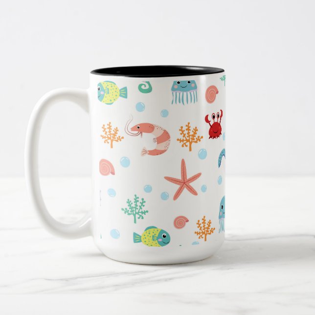 Taza Bicolor patrón de Sea World (Izquierda)