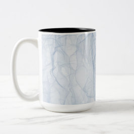 Taza Bicolor Patrón de sombra azul