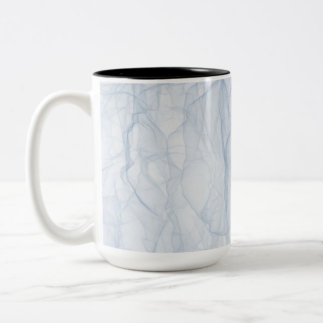 Taza Bicolor Patrón de sombra azul (Izquierda)