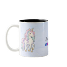Patrón de unicornio rosa lindo nombre personalizad