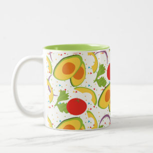 Taza Bicolor Patrón de vegetación de ensalada de tomate de agua