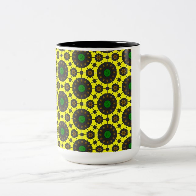 Taza Bicolor Patrón de verano (Derecha)