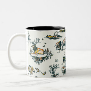 Taza Bicolor Patrón de vida silvestre del Parque Nacional Yell