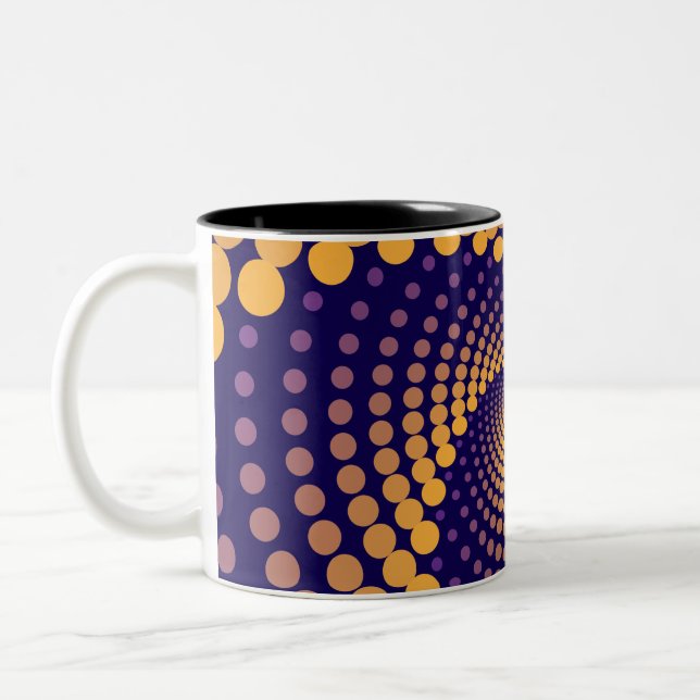 Taza Bicolor Patrón de vórtice espiral (Izquierda)