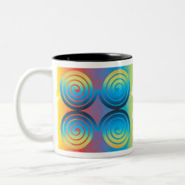 TAZA BICOLOR PATRÓN ESPIRAL