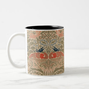 Taza Bicolor Patrón famoso de aves de William Morris