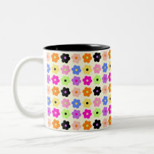 Patrón floral Minimalista retro colorido