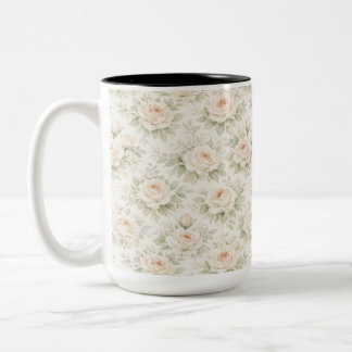 Taza Bicolor Patrón floral nupcial