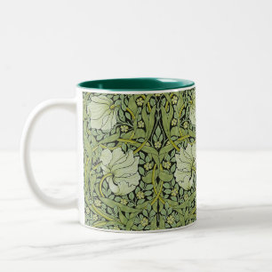 Taza Bicolor Patrón floral vintage de William Morris Pimpernel