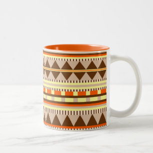 Taza Bicolor Patrón geométrico