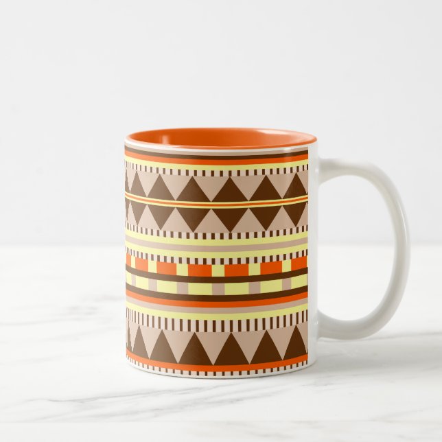 Taza Bicolor Patrón geométrico (Derecha)