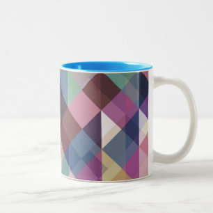 Taza Bicolor Patrón geométrico colorido