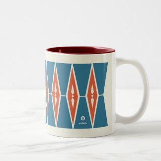 Taza Bicolor Patrón geométrico de estilo nórdico vintage