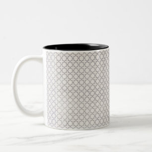 Taza Bicolor Patrón geométrico islámico beige