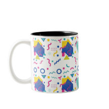 Patrón geométrico retro memphis