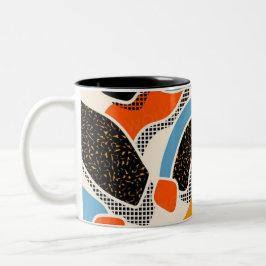 Taza Bicolor Patrón ininterrumpido de Memphis coloridos V